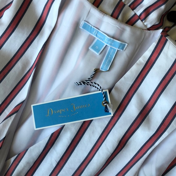 🎈 SALE NWT Draper James Stripe Faux Wrap Dress - Picture 7 of 8